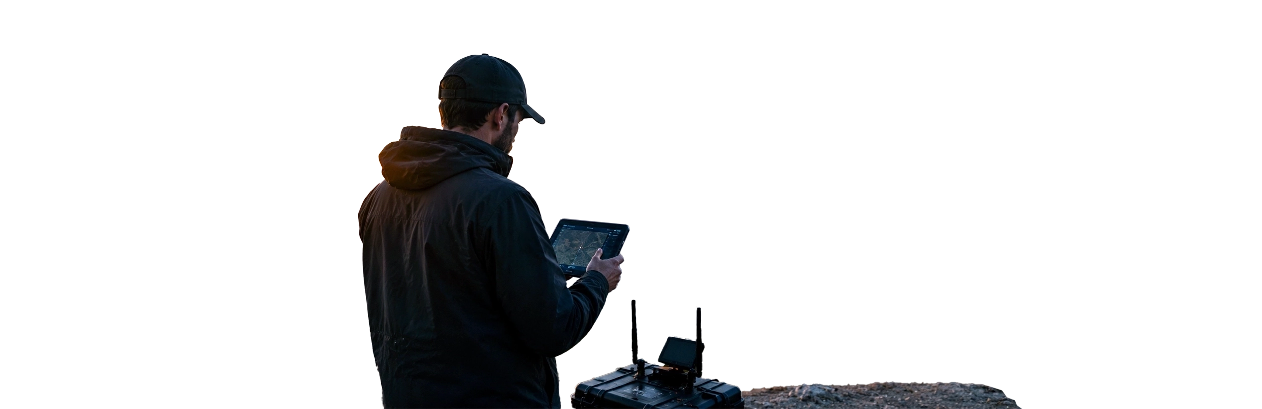 19-01 field operator coordinating drone surveillance